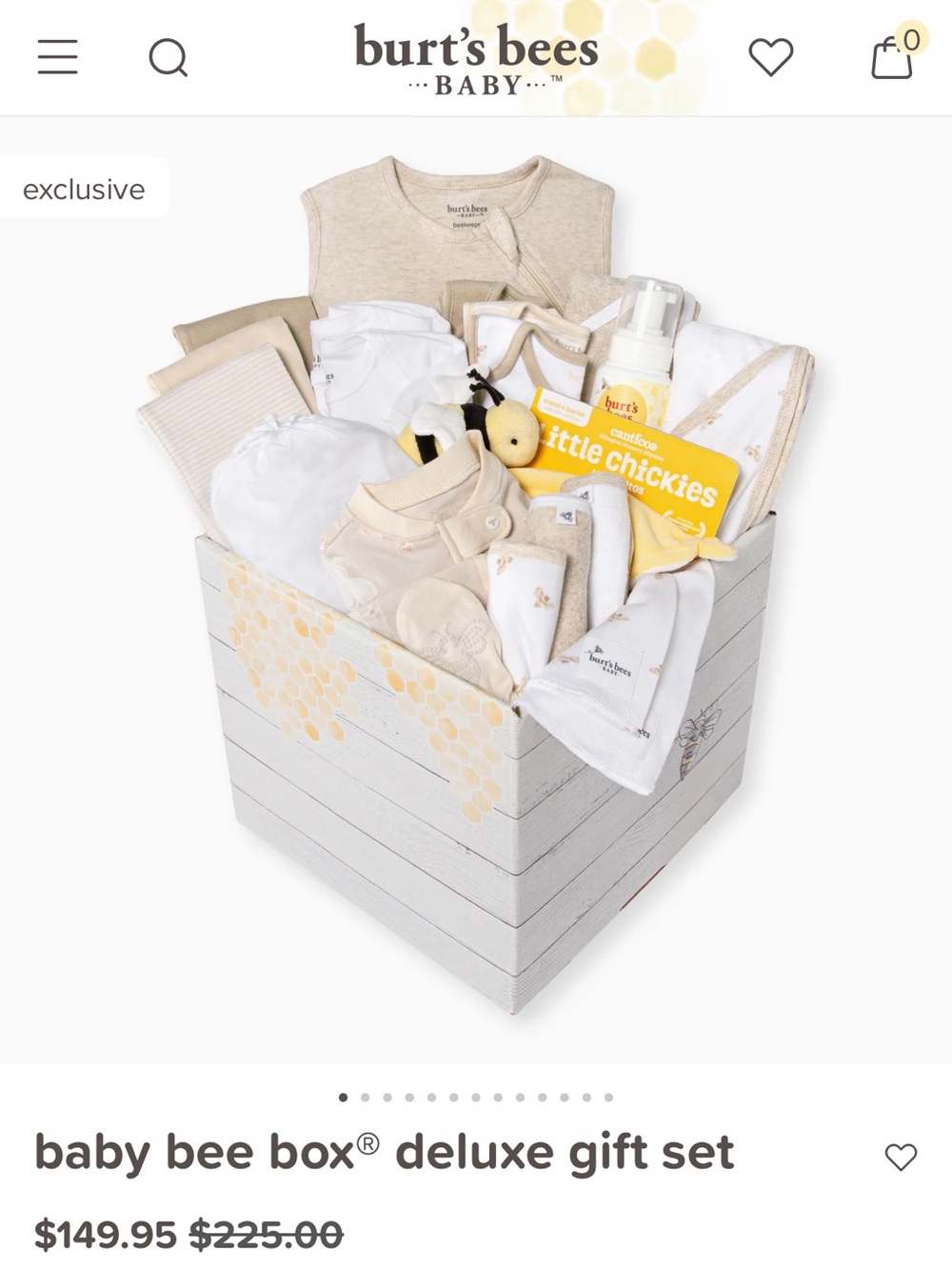 Brand new Burts Bees Baby Bee Box Deluxe Gift Set! Nothing has been opened!